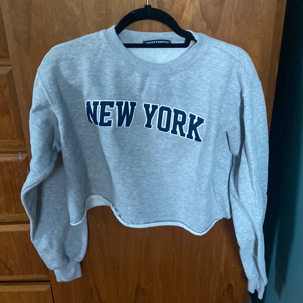 Brandy cropped crew neck